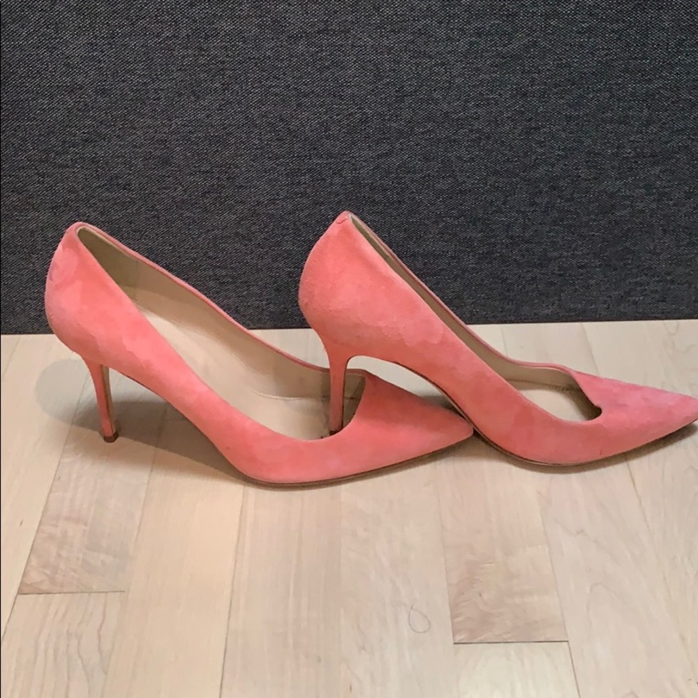 JCREW Pink Suede heels!